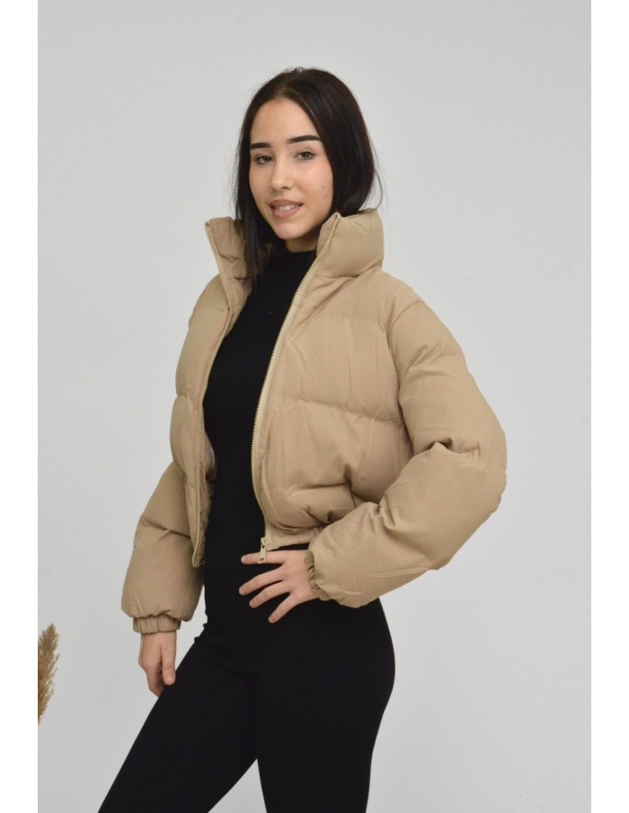 DOUDOUNE COURTE-BEIGE- FEMME - Accueil