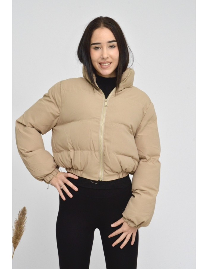 DOUDOUNE COURTE-BEIGE- FEMME - Accueil