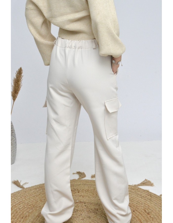 PANTALON CARGO -BLANC - FEMME - Accueil