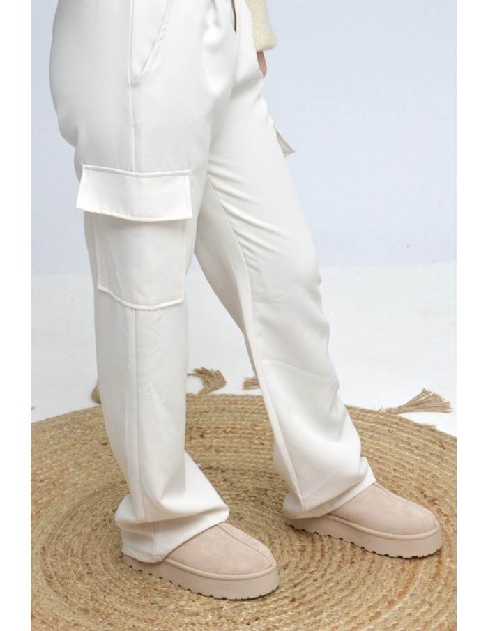 PANTALON CARGO -BLANC - FEMME - Accueil