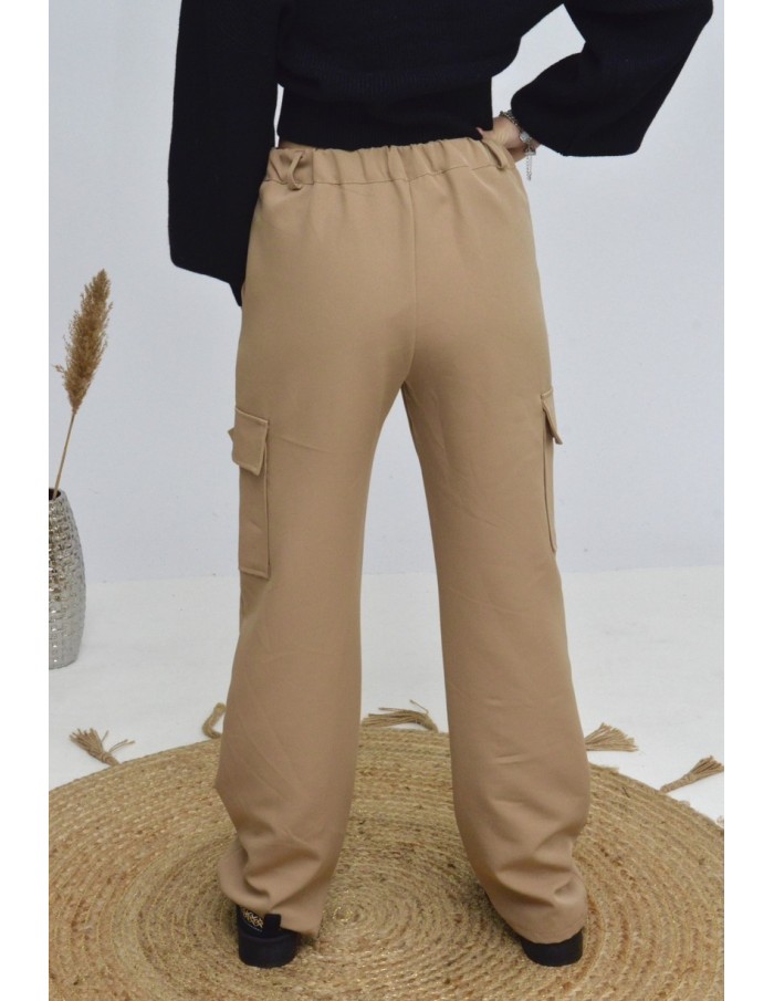 PANTALON CARGO -CAMEL- FEMME - Accueil