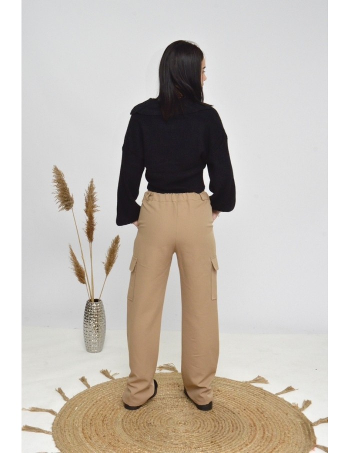 PANTALON CARGO -CAMEL- FEMME - Accueil
