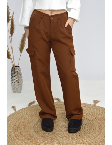 PANTALON CARGO -MARRON- FEMME