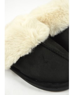 sandale fourrure noir - femme 2