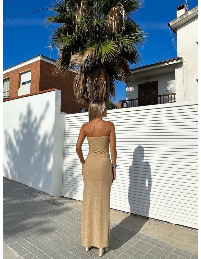 ROBE LUREX EN PLUME OR FEMME - Accueil