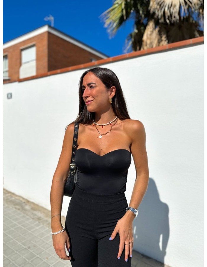 TOP BANDEAU PUSH UP NOIR FEMME - Accueil
