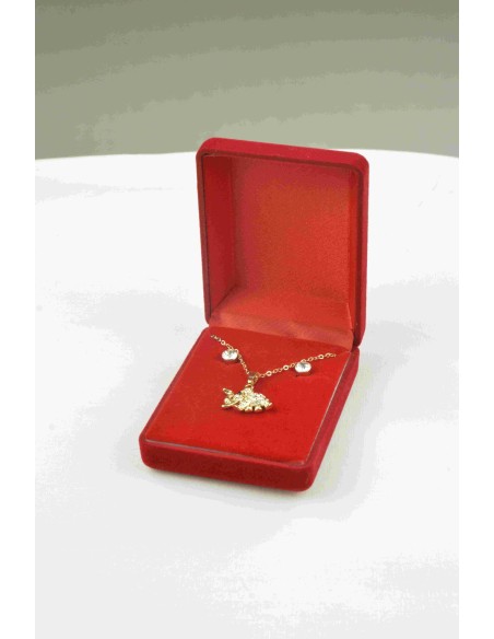 Coffret cadeau bijoux collier avec boucles oreilles acier femme - Bijoux