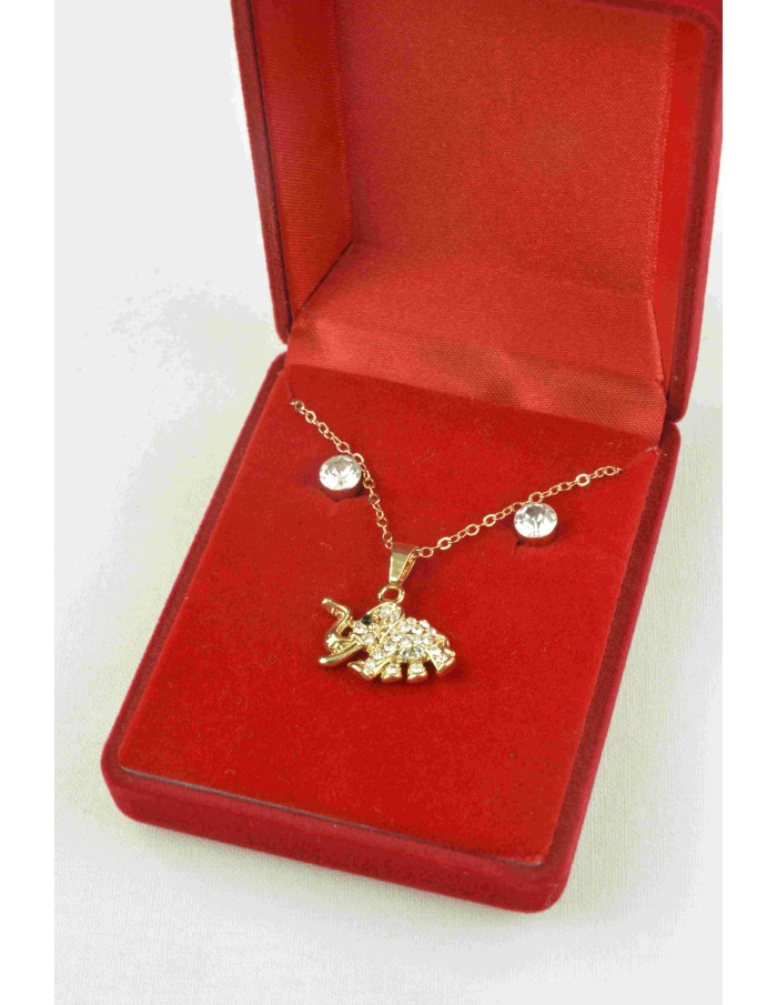 Coffret cadeau bijoux collier avec boucles oreilles acier femme - Bijoux