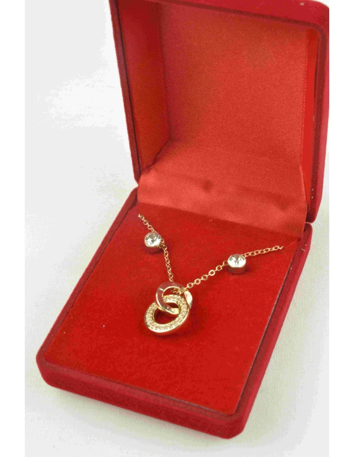 Coffret cadeau bijoux collier avec boucles oreilles acier femme - Bijoux