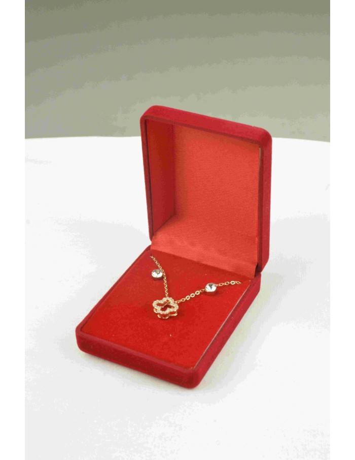 Coffret cadeau bijoux collier avec boucles oreilles acier femme - Bijoux