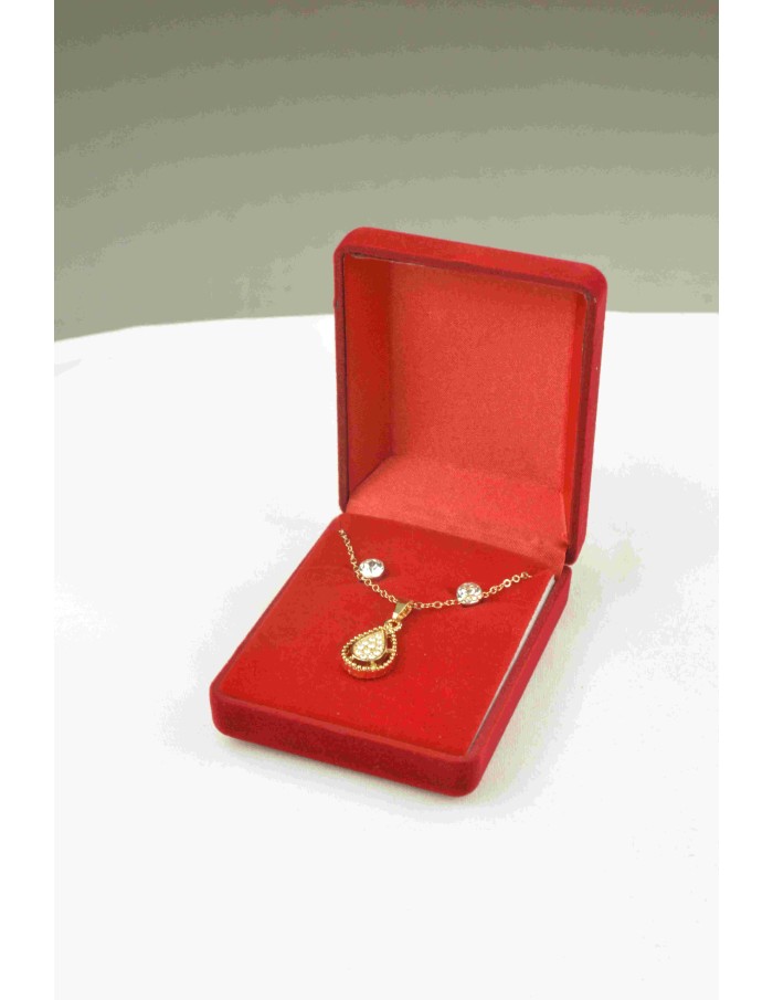 Coffret cadeau bijoux collier avec boucles oreilles acier femme - Bijoux