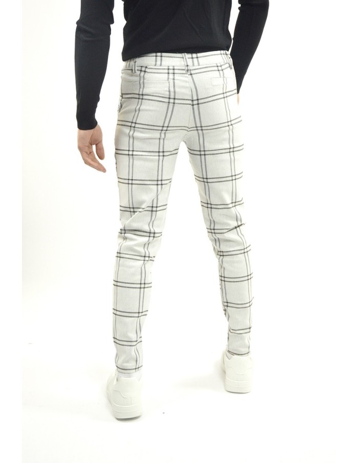 PANTALON À CARREAU FRILIVIN GRIS HOMME - Accueil