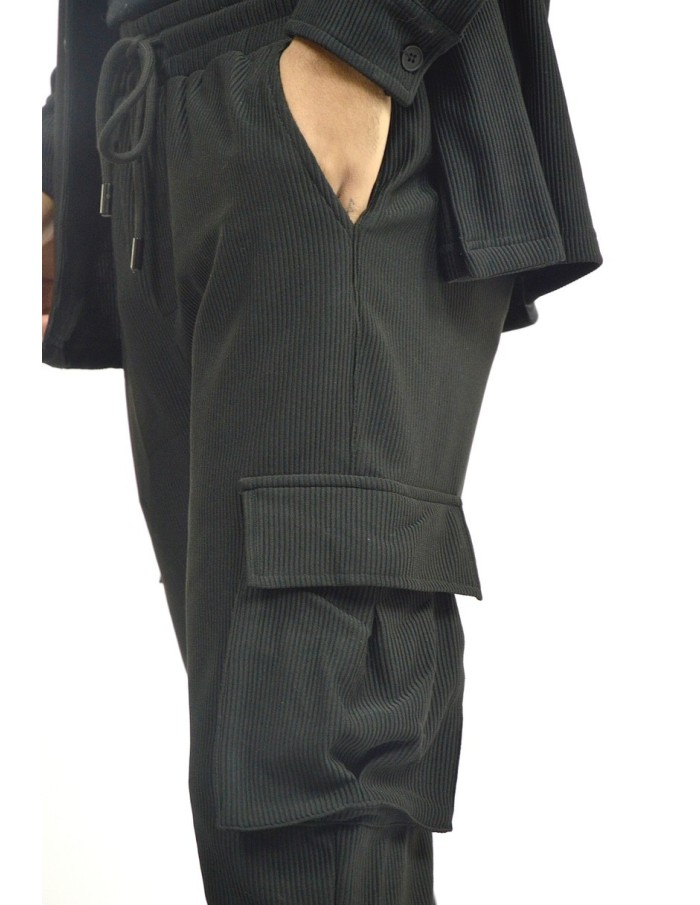 ENSEMBLE FLUIDE NOIR CARGO - HOMME - Accueil