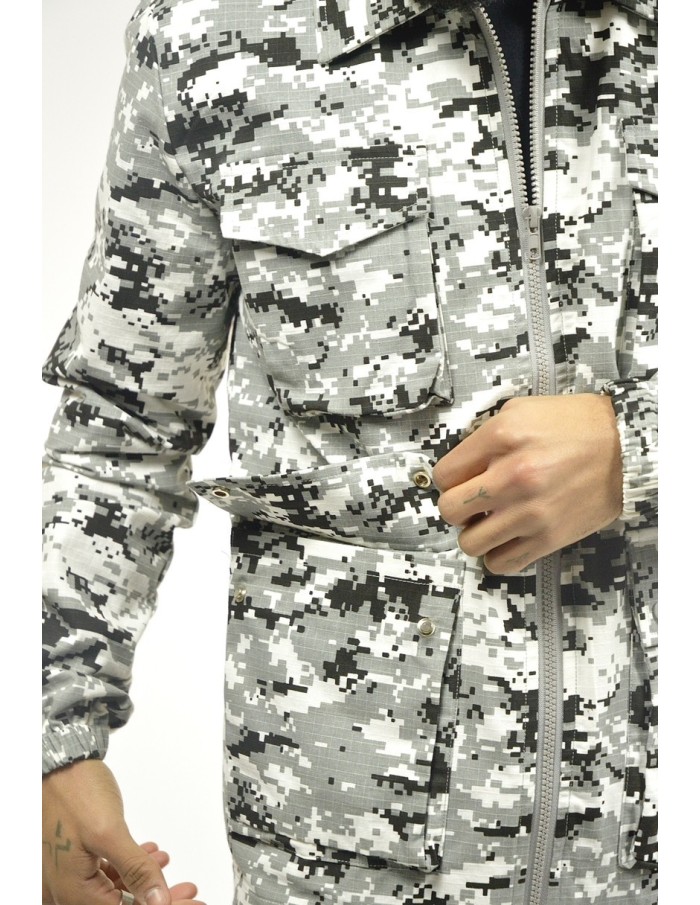 Ensemble cargo camouflage gris - homme - Accueil