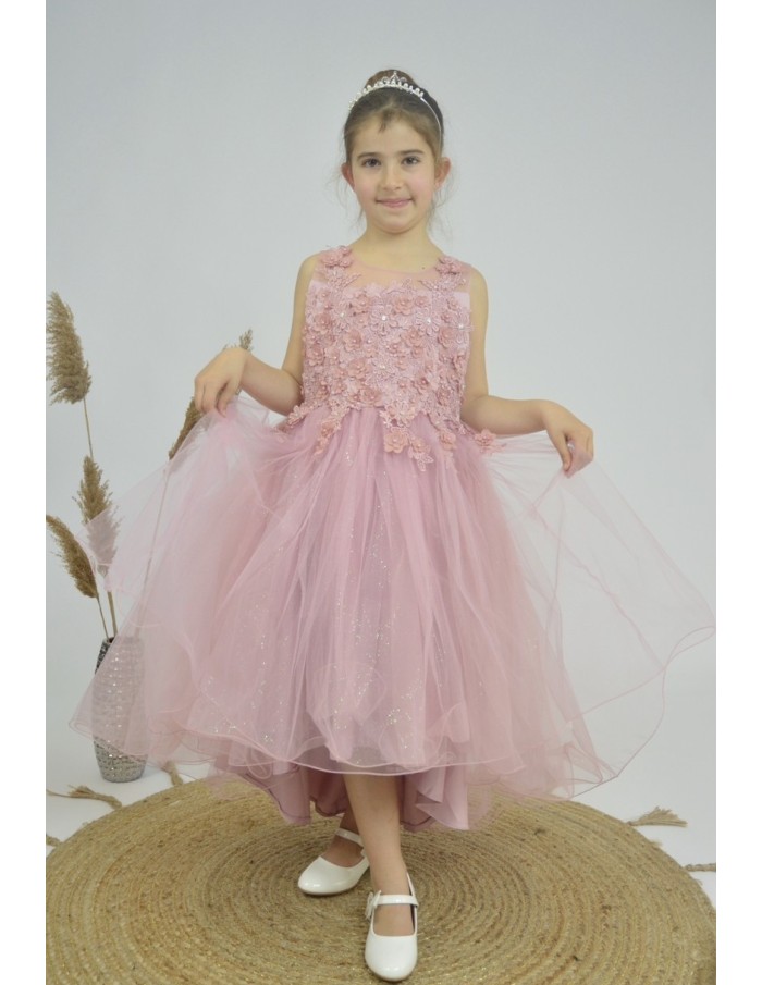 ROBE DE CÉRÉMONIE ROSE MILITAIRE JUNIOR FILLE - ENFANTS