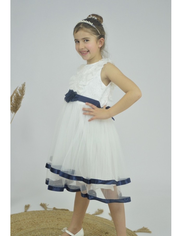 Robe courte de cérémonie blanche - fille - Accueil