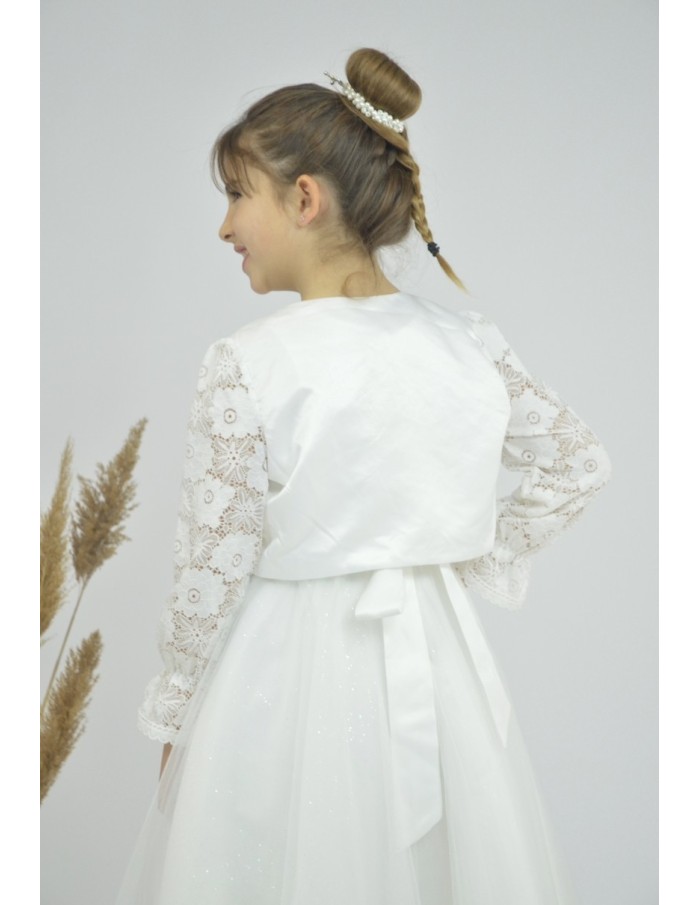 bollero ceremonie dentelle -fille-du 2 au 14 ans - Accueil