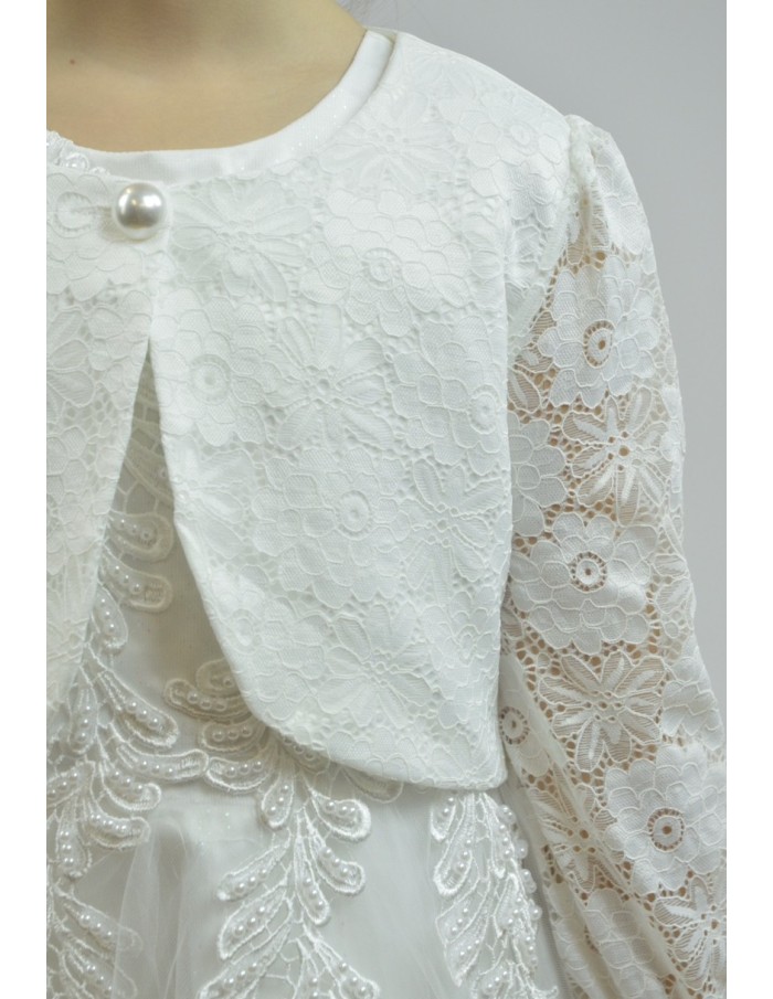 bollero ceremonie dentelle -fille-du 2 au 14 ans - Accueil
