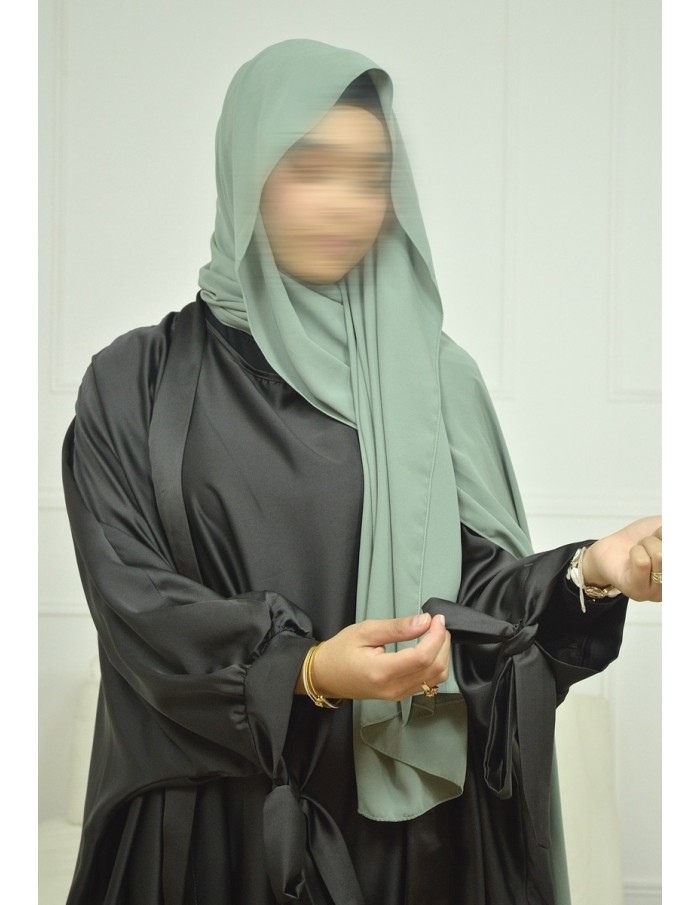 foulard Hijab soie de Médine - femme- vert - Accueil