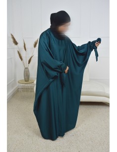 Abaya 2 pièces en satin -...