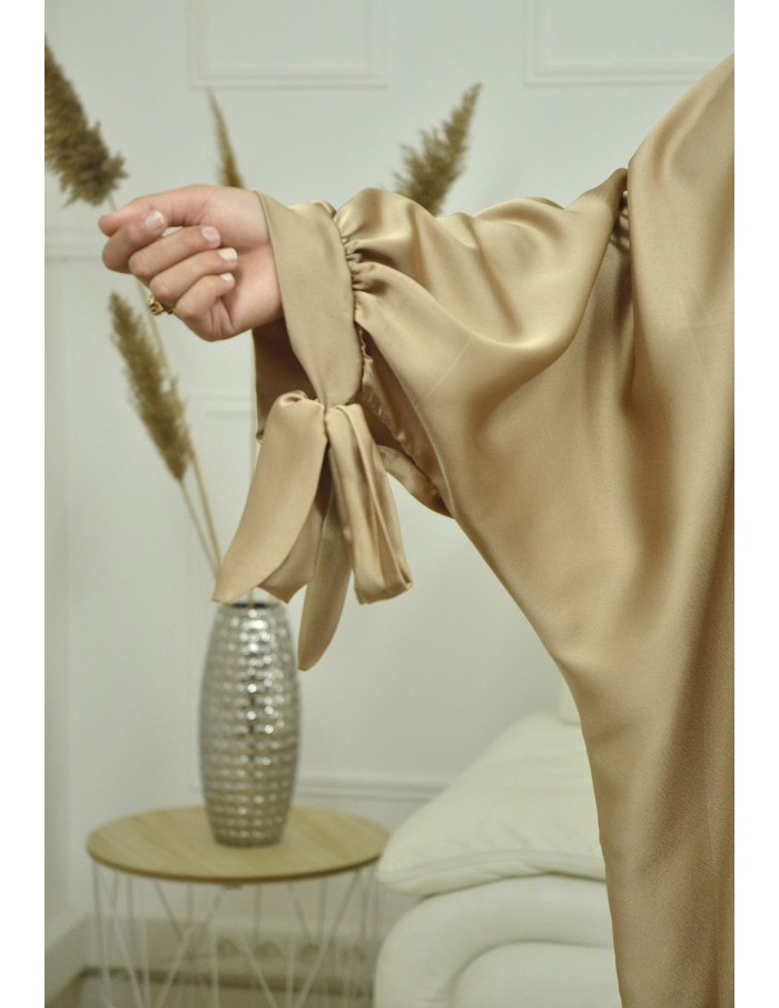 Ensemble 2 pièces kIMONO-ROBE en satin-OR-Femme - Accueil