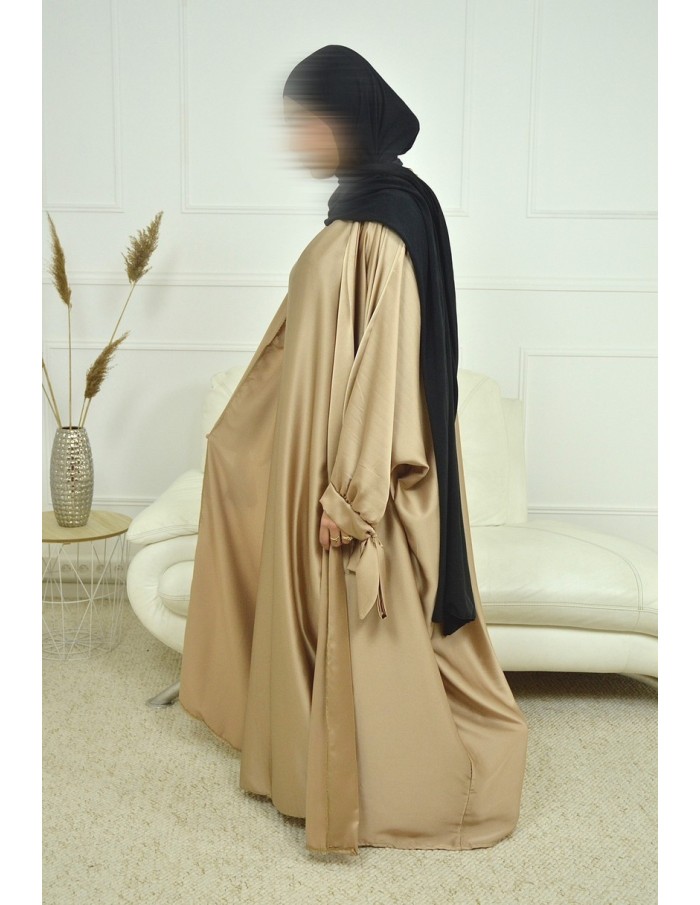 Ensemble 2 pièces kIMONO-ROBE en satin-OR-Femme - Accueil