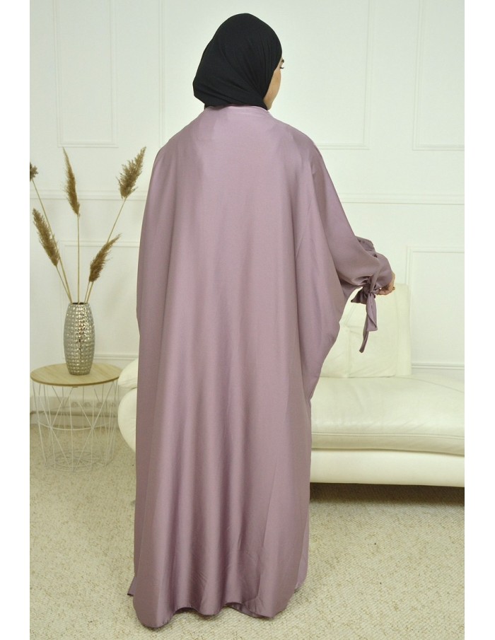 Ensemble 2 pièces kIMONO-ROBE en satin-rose -Femme - Accueil