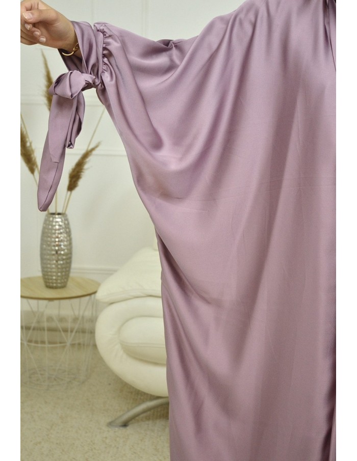 Ensemble 2 pièces kIMONO-ROBE en satin-rose -Femme - Accueil