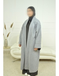 manteau long -gris-femme