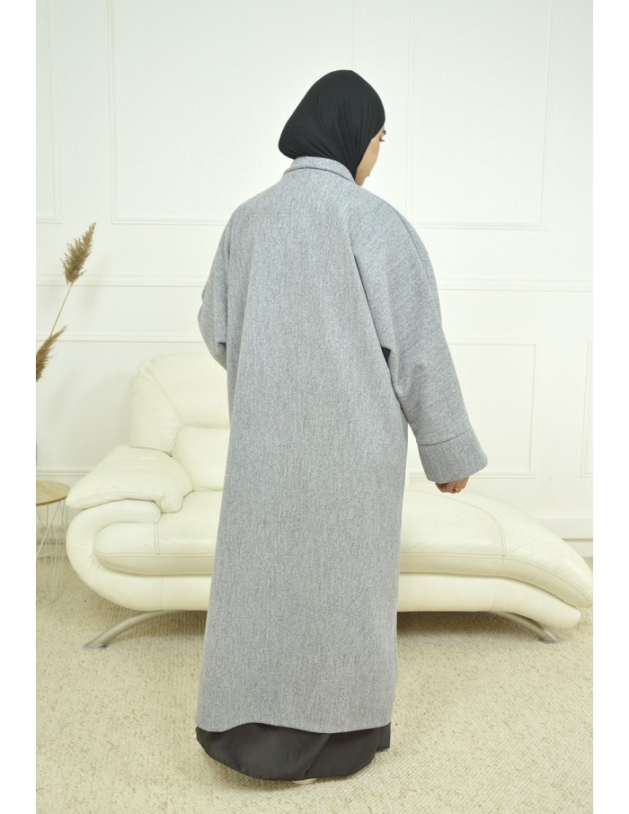 manteau long -gris-femme - Accueil
