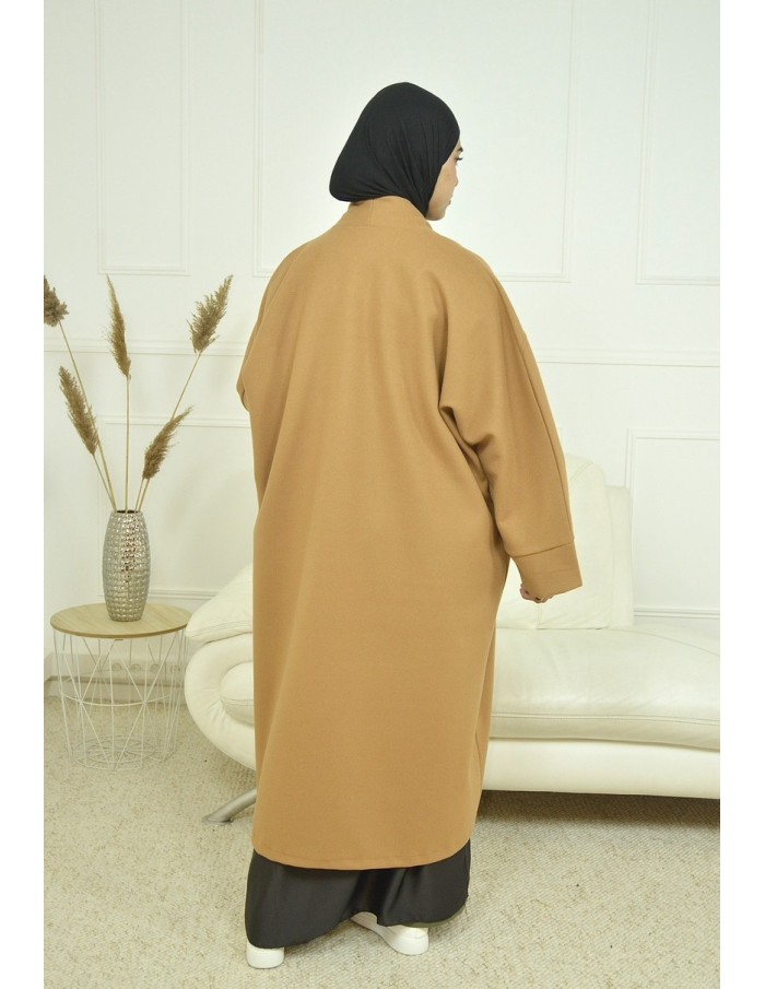 manteau long -camel-femme - Accueil