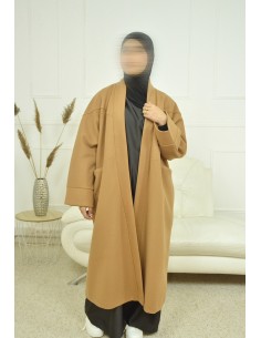manteau long -camel-femme