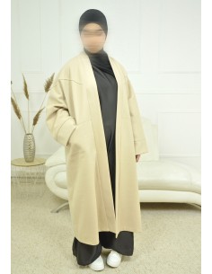 manteau long -BEIGE-femme
