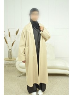 manteau long -BEIGE-femme 2