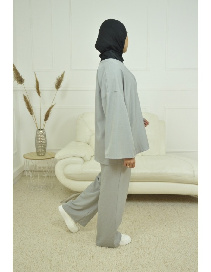 Ensemble gilet / pantalon Gris - Femme - Accueil