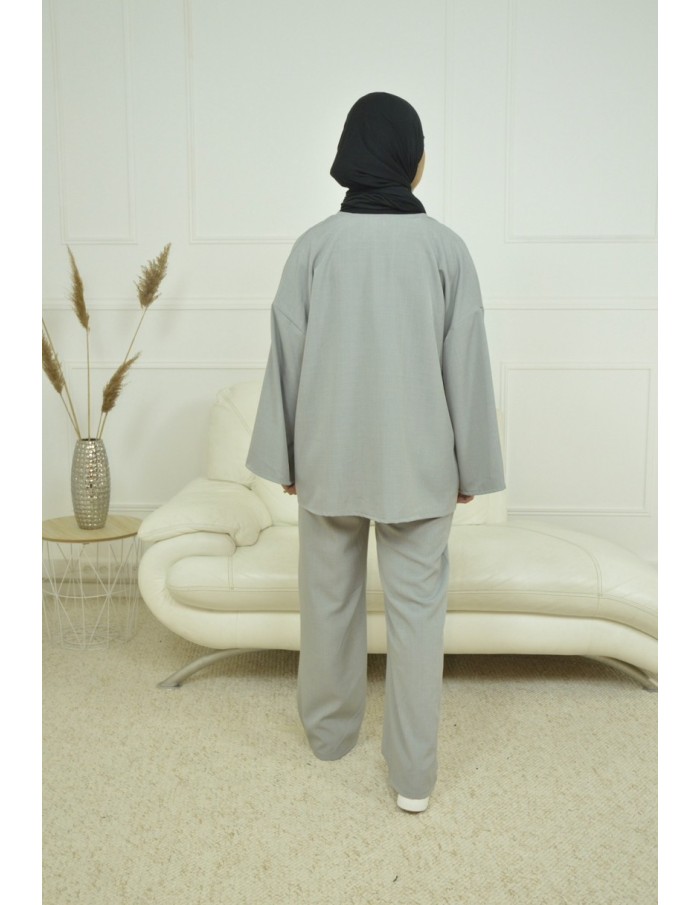 Ensemble gilet / pantalon Gris - Femme - Accueil