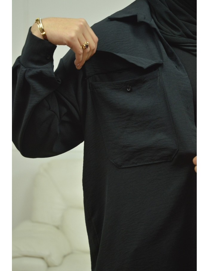 ensemble chemise / pantalon noir - femme - Accueil