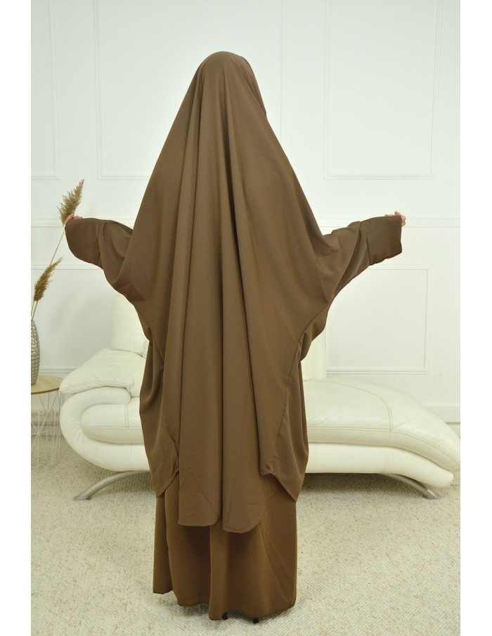 ENSEMBLE ROBEET VOILE INTÉGRÉ MARRON FEMME JILBAB - Accueil