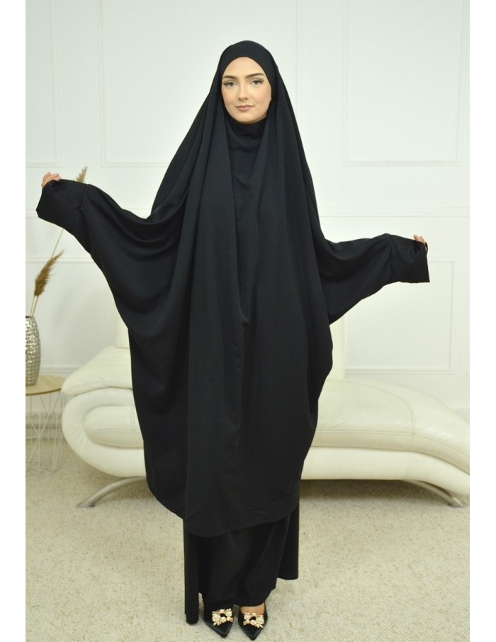 ENSEMBLE ROBE ET JUPE VOIL INTÉGRÉ NOIR FEMME JILBAB - Accueil