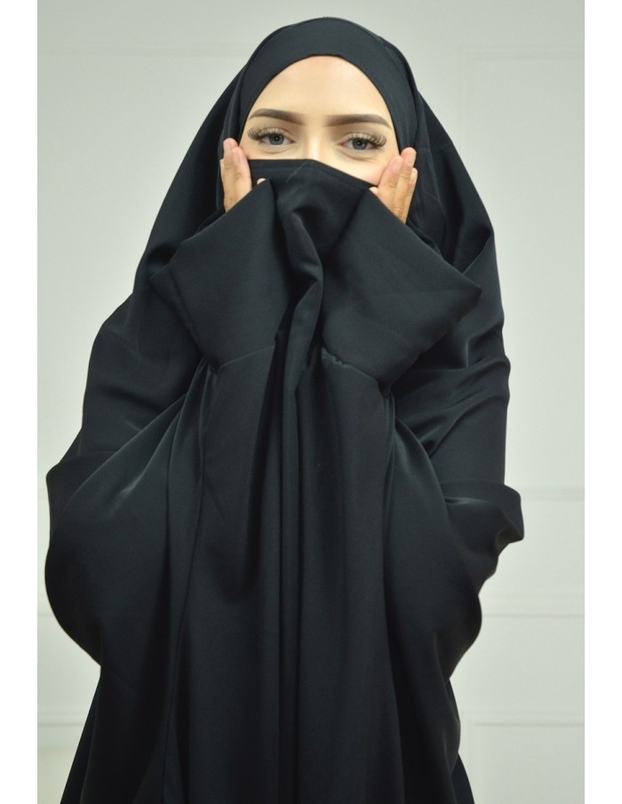 ENSEMBLE ROBE ET JUPE VOIL INTÉGRÉ NOIR FEMME JILBAB - Accueil