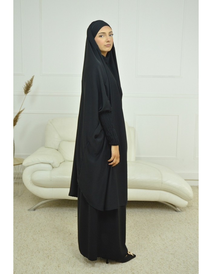 ENSEMBLE 2 PIÈCES FEMME NOIR AVEC VOILE INTÉGRÉ JILBEB - Accueil