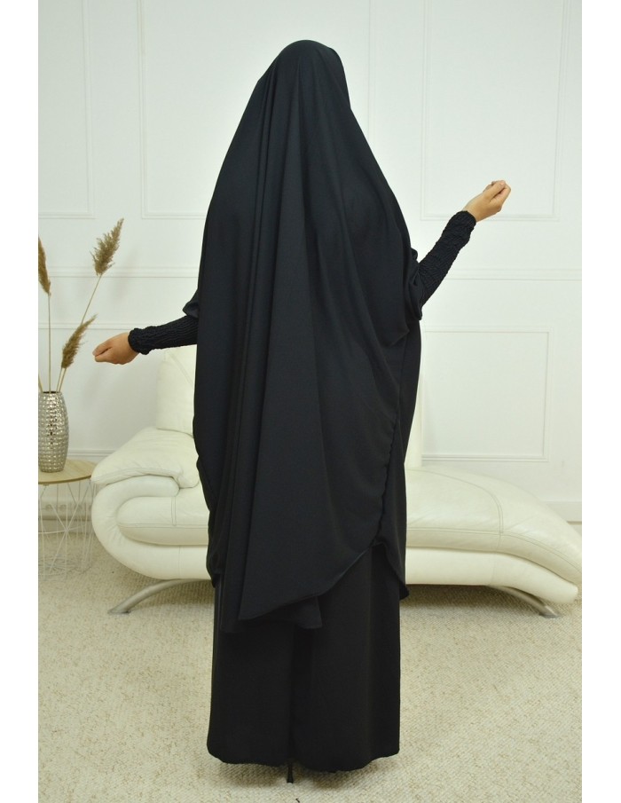 ENSEMBLE 2 PIÈCES FEMME NOIR AVEC VOILE INTÉGRÉ JILBEB - Accueil