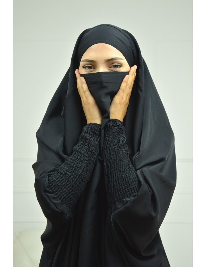 ENSEMBLE 2 PIÈCES FEMME NOIR AVEC VOILE INTÉGRÉ JILBEB - Accueil