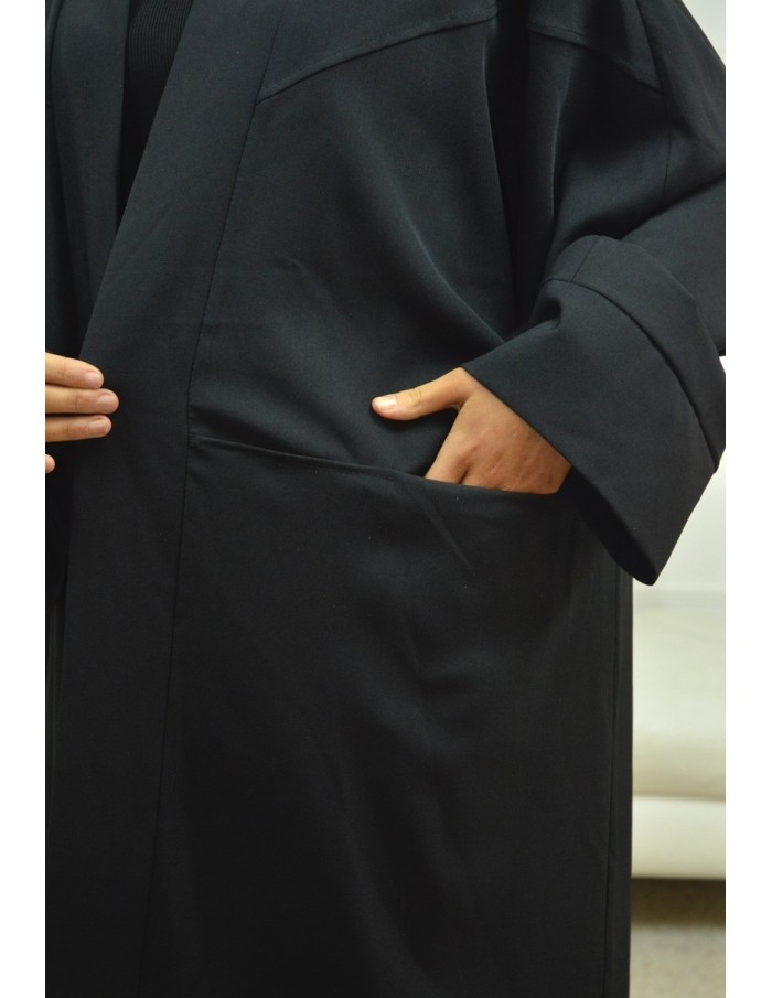 manteau LONG À POCHES NOIR - FEMME - Accueil