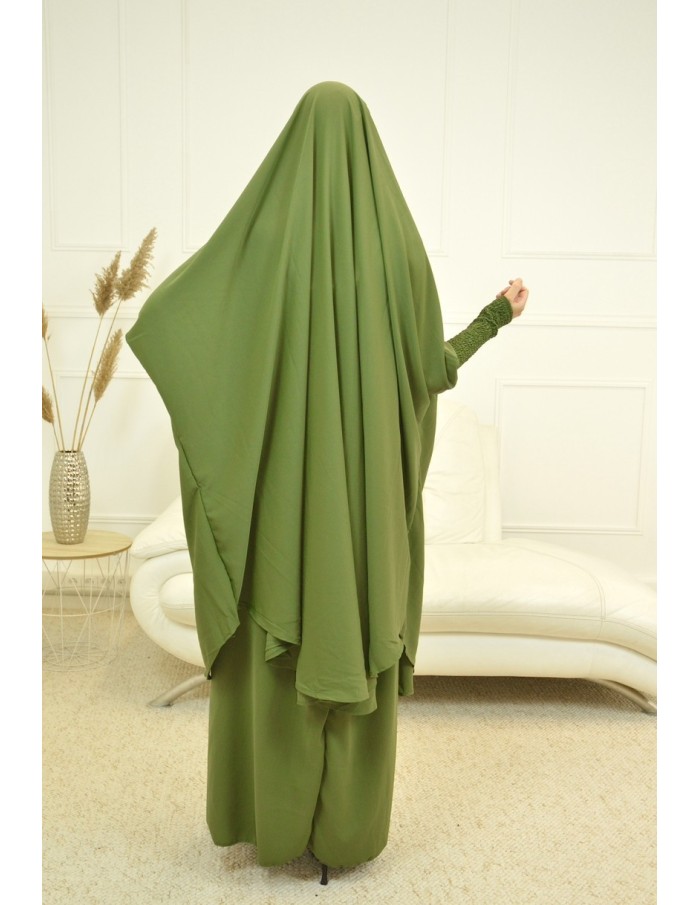 ENSEMBLE 2 PIÈCES FEMME KAKI AVEC VOILE INTÉGRÉ JILBEB - Accueil