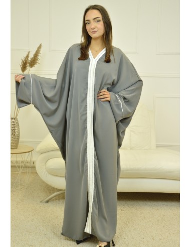 ROBE LONGUE ET AMPLE MASTOUR GRIS -...