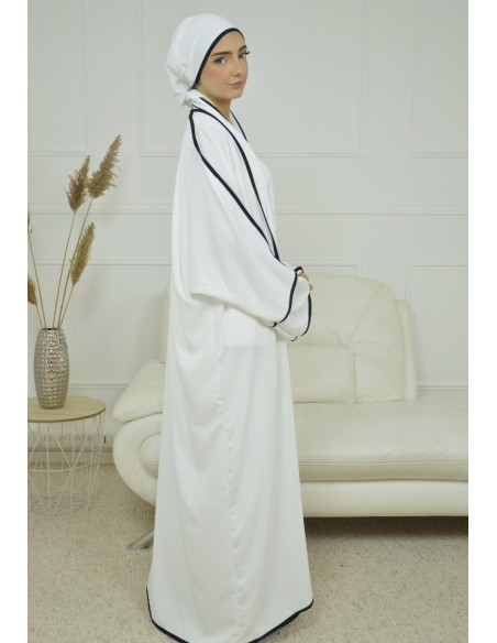 ENSEMBLE 2 PIECES AVEC VOILE INTEGRÉ BLANC ABAYA - Accueil