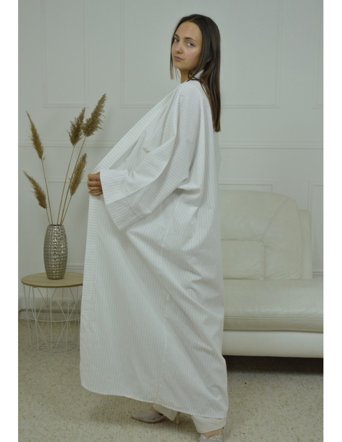 KIMONO A RAYURE BLANC FEMME - Accueil