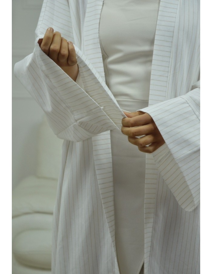 KIMONO A RAYURE BLANC FEMME - Accueil