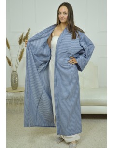 KIMONO A RAYURE BLEU JEANS... 2